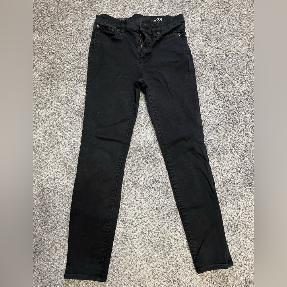 J. Crew High Rise Skinny Jeans in Black